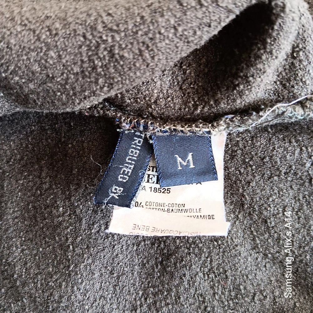 Post Cart Women Sz Medium 1/4 Zip Pullover Cotton Polyest Green Made In Italy - Picture 4 of 8